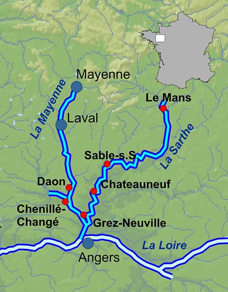 Hausboot-Revier Anjou