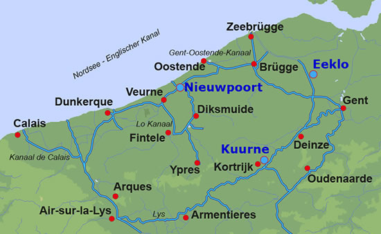 Hausbootrevier Belgien