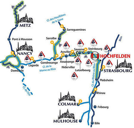 Hausboot-Region Elsass-Lothringen, Moselle, Saar-Kohl-Kanal, Marne-Rhein-Kanal, Rhein-Rhone-Kanal