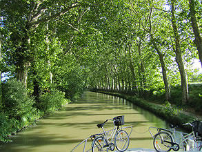 Hausbootferien unter Platanen am Canal du Midi
