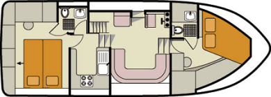 Hausboot Clipper - Aufteilung