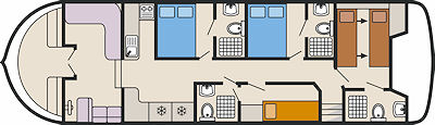 Hausboot Connoisseur 1415 FB f&uuml;r 8 Personen