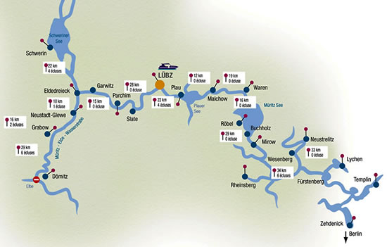 Hausboot auf der E§lde-Mueritz-Wasserstrasse