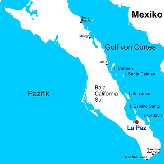 Yachtcharter Mexiko Uebersichtskarte