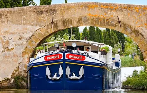 Hotelschiff 'Enchanté' auf dem Canal du Midi