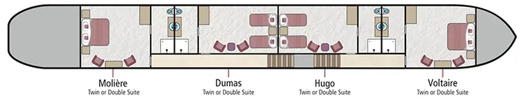 Hotelschiff 'Renaissance' Kabinenplan