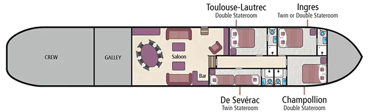 Hotelschiff 'Rosa' Layout