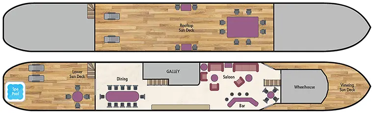 Hotelschiff 'Panache' Layout