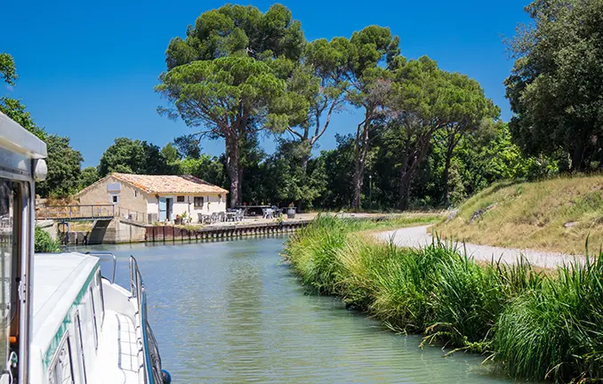 Boot auf dem Canal du Midi
