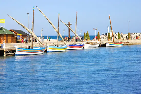 Fischerboote in Palavas-les-Flots an der französischen Mittelmeerküste
