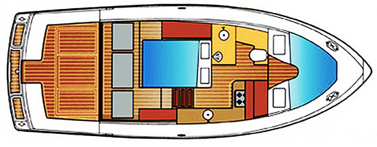 Motorboot 'Bravoure 34' - Plan