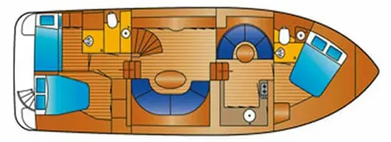Classiclline 1300 - Kabinenaufteilung mit 3 Kabinen (Drait 39)