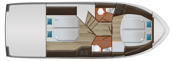 Hausboot Delphia Escape 1150 mit 5 Kabinen