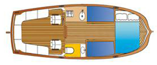 Hausboot Doerak 850 - Aufteilung