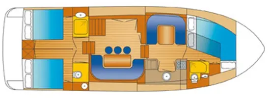 Motorboot Advantage 42 - Kabinenaufteilung Drait 77