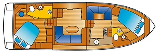 Motorboot 'Renal 40' - Aufteilung