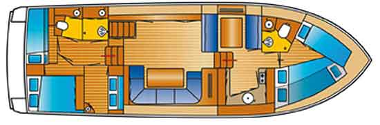 Motorboot Renal 45 - 3 Kabinen