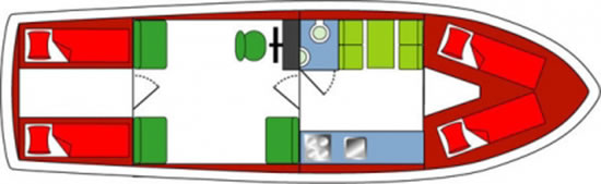 Hausboot Palan 950 AK - Plan
