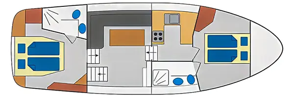 Consonnant 1100 - 2 Kabinen-Aufteilung