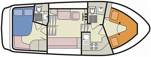 Kabinenaufteilung Le Boat 'Consul'
