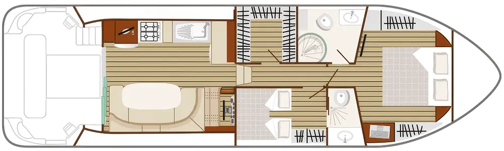 Kabinenaufteilung Nicols Sixto Prestige Nicols Sixto - Serie Estivale
