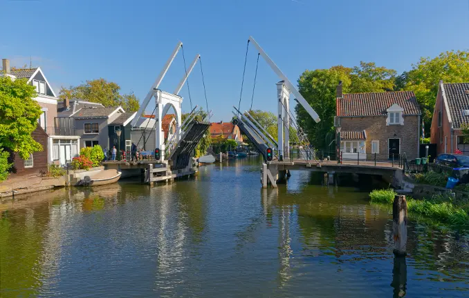 traditionelle Hebebrück in Holland