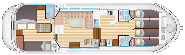 Aufteilung - Kabinenplan - Penichette 1165 FB