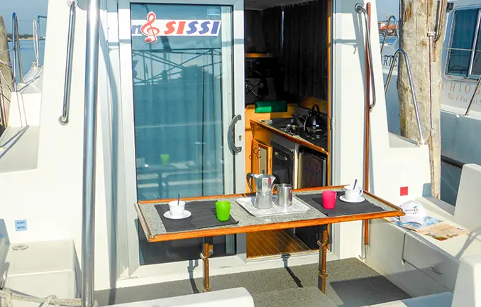 Hausboot 'New Con Fly' - Terrasse Hausboot 'New Con Fly' - Terrasse