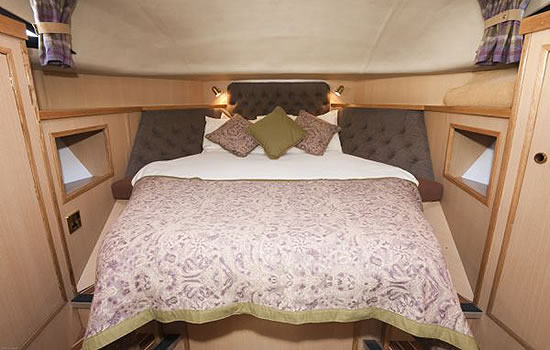 Hausboot Isle of Skye - Kabine mit Doppelbett