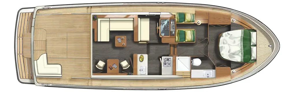 Motoryacht 'Linssen 40.0 Sedan'- Aufteilung