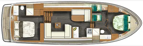 Motoryacht 'Linssen 45.0 AC' - Aufteilung