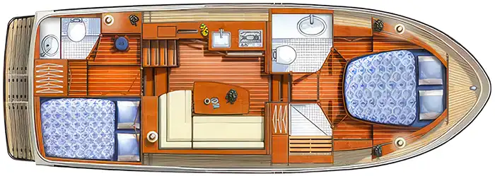 Kabinenaufteilung - Motoryacht 'Linssen 29.9 AC - Oliva'