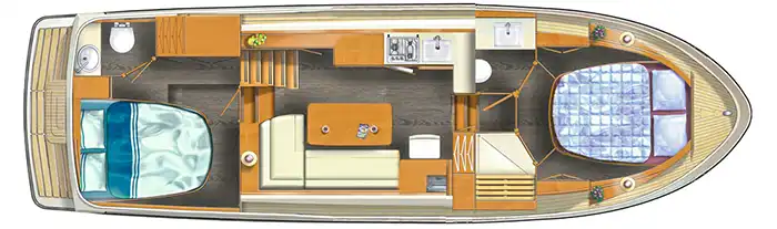 Kabinenaufteilung - Motoryacht 'Linssen 35.0 AC - Inka'