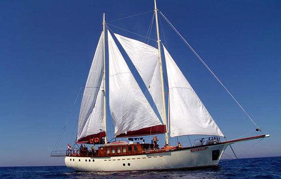 Segelschiff Morning Star - Traditionlssegeln in Kroatien - unter Segel
