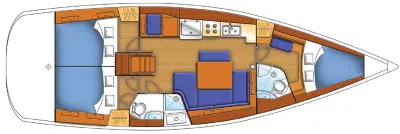Segelyacht Oceanis 43 - 3-Kabinen-Version (Yachtcharter-Version)