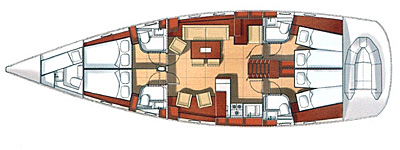 Hanse 531 - Yachtcharter f�r 4 Personen