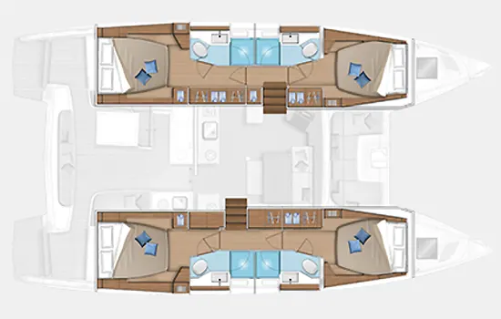 Katamaran Lagoon 46 Fly - Layout