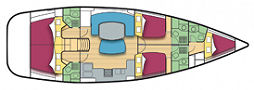 Segelyacht Oceanis 523 - 3-Kabinen-Version (Yachtcharter-Version)