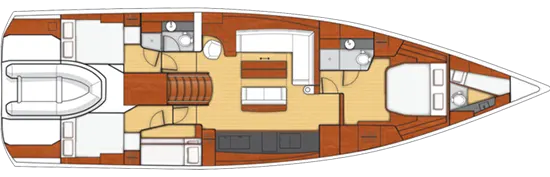 Oceanis Yacht 62 - Riss 4 Kabinen