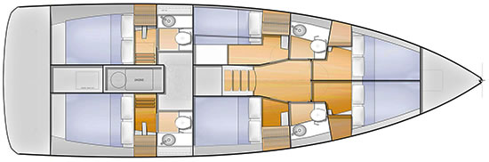 Segelyacht Sun Loft 47 - 3-Kabinen-Version (Yachtcharter-Version)