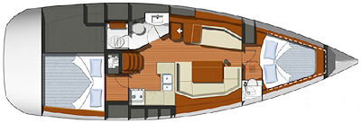 Sun Odyssey 39i - Layout mit 2 Kabinen