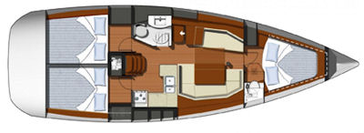 Sun Odyssey 39i - Layout mit 3 Kabinen