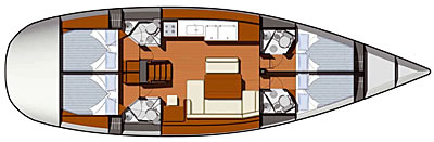 Sun Odyssey 49i - Yachtcharter f�r 4 Personen