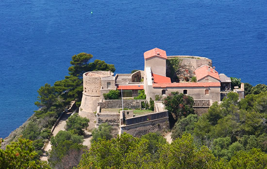 altes Fort auf der Insel Port Cros in Südfrankreich