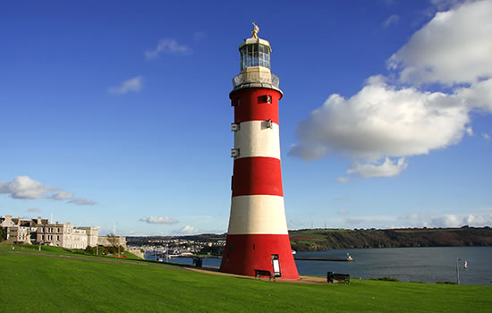 Segeln nach Plymouth am Ärmelkanal - Leuchtturm 