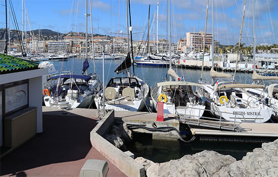 Marina Golfe Juan bei Cannes - Ausgangsort für unseren Segeltörn an der Cote d'Azur